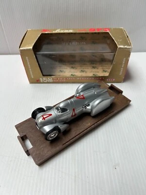 BRUMM R108 Auto union Rekordwagen HP 370 #4 1937 Argent 1/43 Voiture Miniature - Photo 1/4