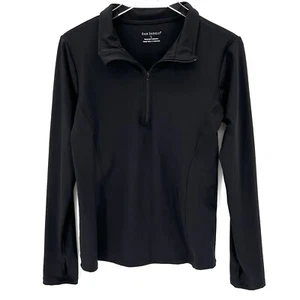 Fair Indigo 1/2 Zip Pullover Size L Jacket Black Long Sleeve Sustainable Ethical - Picture 1 of 10
