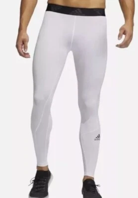 NEW MEN'S ADIDAS  TECHFIT COMPRESSION LONG TIGHTS  ~ SIZE SMALL  #GL9874 - Image 1 of 3