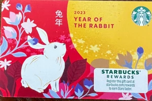 NEU - 2023 YEAR OF THE RABBIT Starbucks Gift Card Neu #6212 - Bild 1 von 3