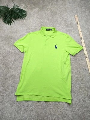 Polo Ralph Lauren Shirt Mens L Large Lime Green Knit Pique Pony Cotton - Image 1 of 4