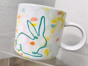 Starbucks Coffee Ceramic Mug 2018 Easter Bunny Eggs 12 oz Pastel Spring - Picture 1 of 6
