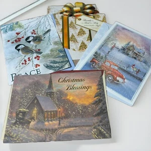 10 Assorted Christmas Xmas Cards With Envelopes - Picture 1 of 4
