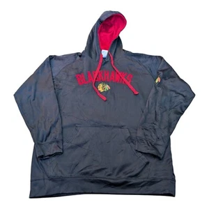 CHICAGO BLACKHAWKS NHL LICENSED HOODIE BLACK STITCHED GRAPHICS SIZE -Large - Picture 1 of 9