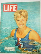 Life Magazine October 9, 1964 - star US Olympic swimmer Donna de Varona