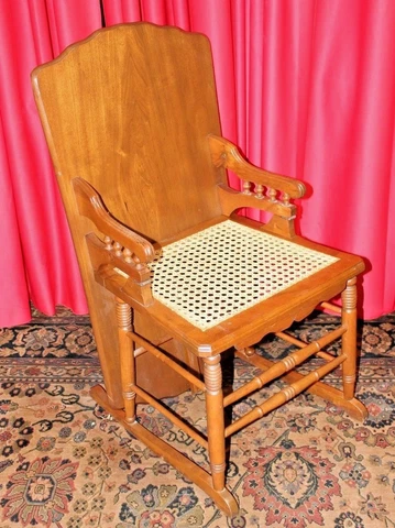 Antique Rare  Tilt Top Folding Game Tea Table Desk Converts to Arm Chair Cover