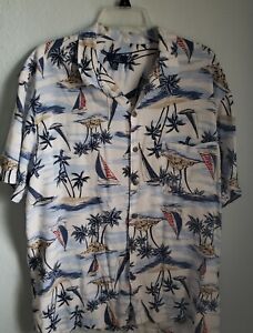 GEORGE Hawaiian Shirt Size 46-48 XL MENS Casual Collar Short Sleeve Pocket