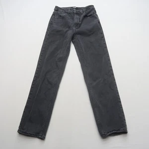Paige Womens High Rise Sarah Straight Jeans Size 25 Grey Crop Denim - Picture 1 of 10