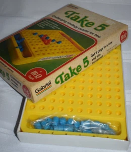 TAKE 5 por Gabriel Juego de Estrategia Hi-Q Puzzle De Colección 1977 con Instrucciones 1/2 Nuevo - Imagen 1 de 15