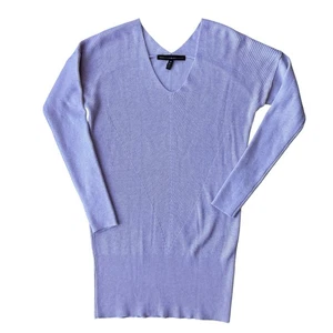 White House Black Market Flieder Pullover Tunika Gr. XS V-Ausschnitt Kaschmirmischung - Bild 1 von 5
