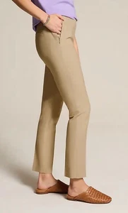 J Jill Beige Skinny Khaki Chino Pants Sz 14 Petite Ankle Stretch Casual Career - Picture 1 of 6