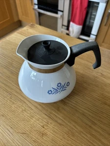 Corning Ware Vintage Coffee Pot Blue and White 6-Cup Capacity. Used Condition - Picture 1 of 7