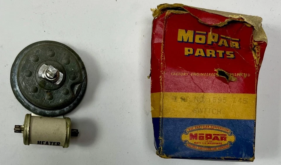 New Old Stock Heater Blower Switch for 1955 Chrysler Models Mopar #1595145 - Image 1 of 1