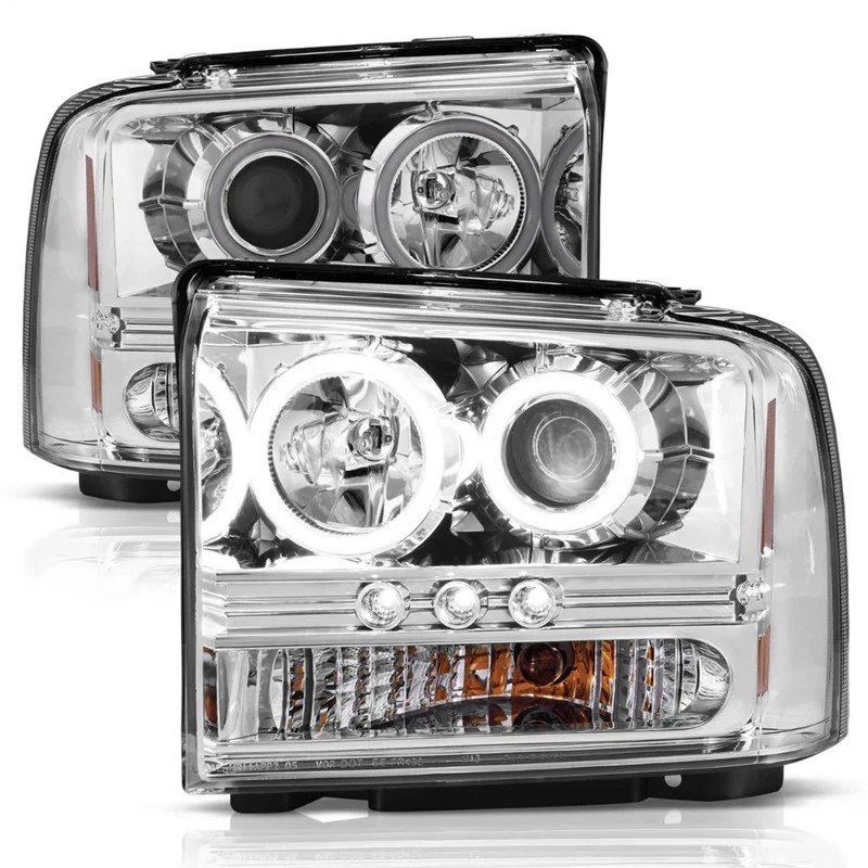 2xCCFL Halo Proyector Faros Lámparas CCROMO Para Ford F250 2005-2007 Pickup Foto 1 de 1