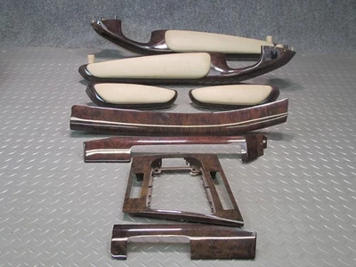 01-06 宝马 E46 330ci 可转换 DASH CENTER CONSOLE ARMREST 木制装饰面板套装 — 第 1/4 张图片