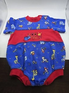 Vintage Healthtex Infant 6-9 Month Bubble Romper Zoo Pals 1 Piece - Picture 1 of 6