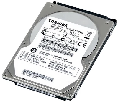 Toshiba MK5061GSYD 500GB 7.2K 16MB SATA II 2.5'' - Image 1 of 3