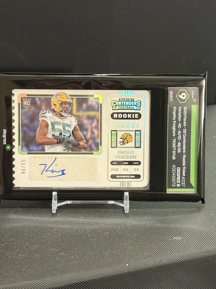 2022 Contenders #237 - Kingsley Enagbare - RC Ticket Stub Auto /55 Degree Mint 9 - Image 1 of 2