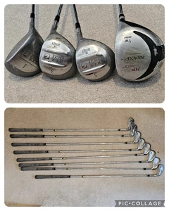 Full golf iron set 4-pw, with Maxfli driver, 3 fairway woods,and 2 putters - Picture 1 of 8