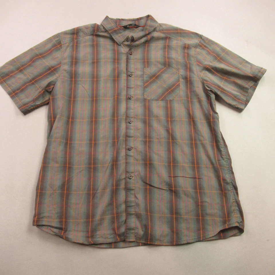 Camisa Arcteryx Para Hombre Grande Manga Corta Bolsillo Botón Frontal Ligera A Cuadros Foto 1 de 4