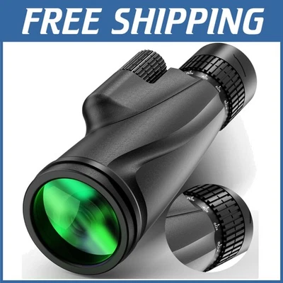 Durable Black Monocular Telescope with Smartphone Mount - Image 1 of 4