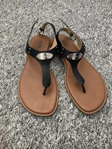 Michael Kors Black Leather Sandals, UK Size 7 - Picture 1 of 6