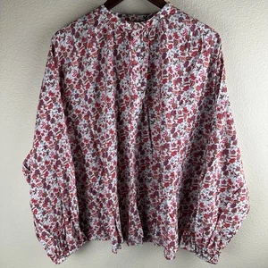 Universal Thread Top Size XXL Floral Fall Leaves Loose Popover Boho Peasant NEW - Picture 1 of 15