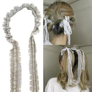 Comfortable Elastic Lace Hair Band With Romantics Ribbons Party Hair Decoration - Picture 1 of 8