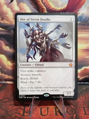 MTG Sire Of Seven Deaths 0001 Foundations Regular Finish  - Image 1 of 4