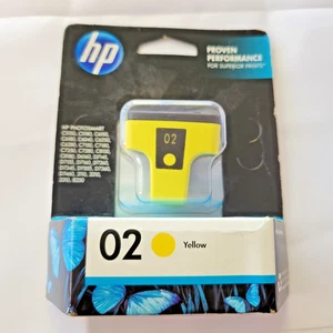 Neu Original HP 02 Gelb Drucker Tintenpatrone C8773WN Ablaufdatum Aug 2010 Photosmart - Bild 1 von 2
