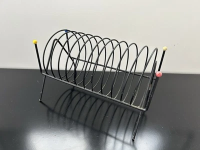 PORTE DISQUES VINYLE OU PORTE REVUES VINTAGE SPIRALE - Photo 1/4