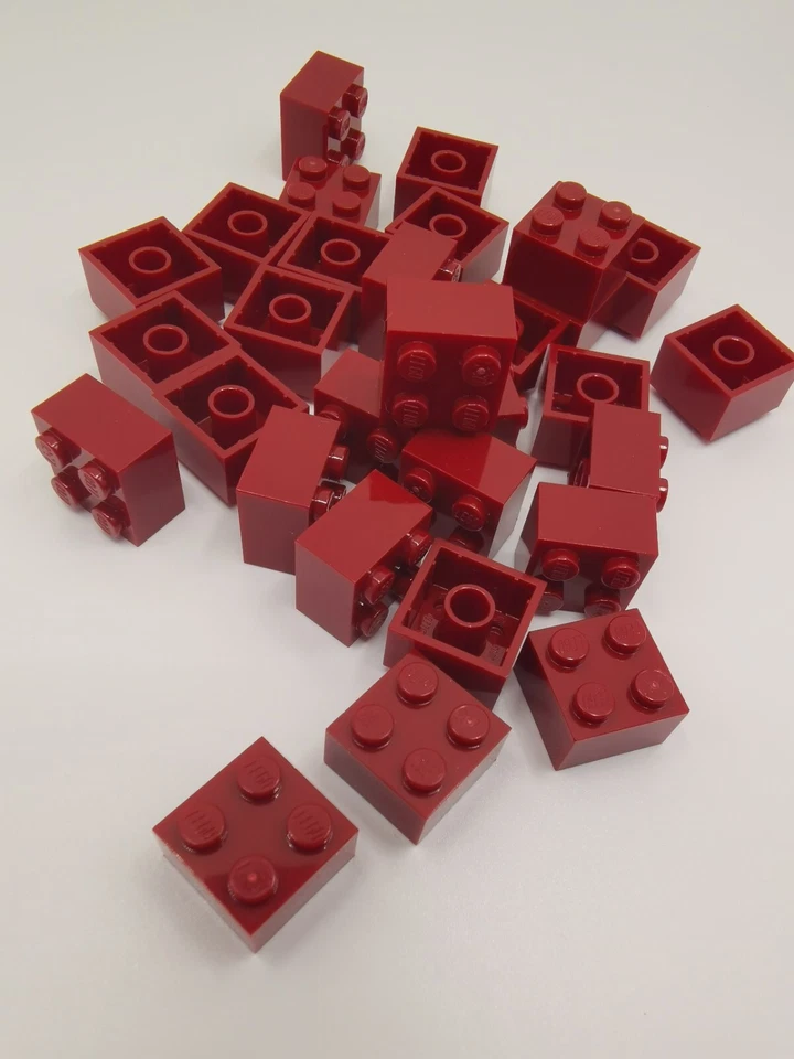 Lego® ➡️ 50 Stück 2x2 Noppen 3003 Dunkelrot Dunkel Rot dark red City creator Neu - Bild 1 von 1