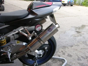 APRILIA RSV TUONO 06-11 Titanio Redondo Carretera Legal Moto Escape Latas - Imagen 1 de 4