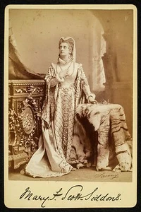 Vintage c1870s cab card photo (#1) of MARY F. SCOTT-SIDDONS (1844-1896) SCHAUSPIELERIN - Bild 1 von 2