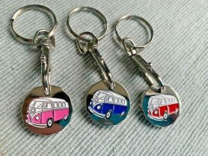OFFICIAL VOLKSWAGEN GETTING THERE IS HALF THE FUN KEYRING CAMPERVAN, 