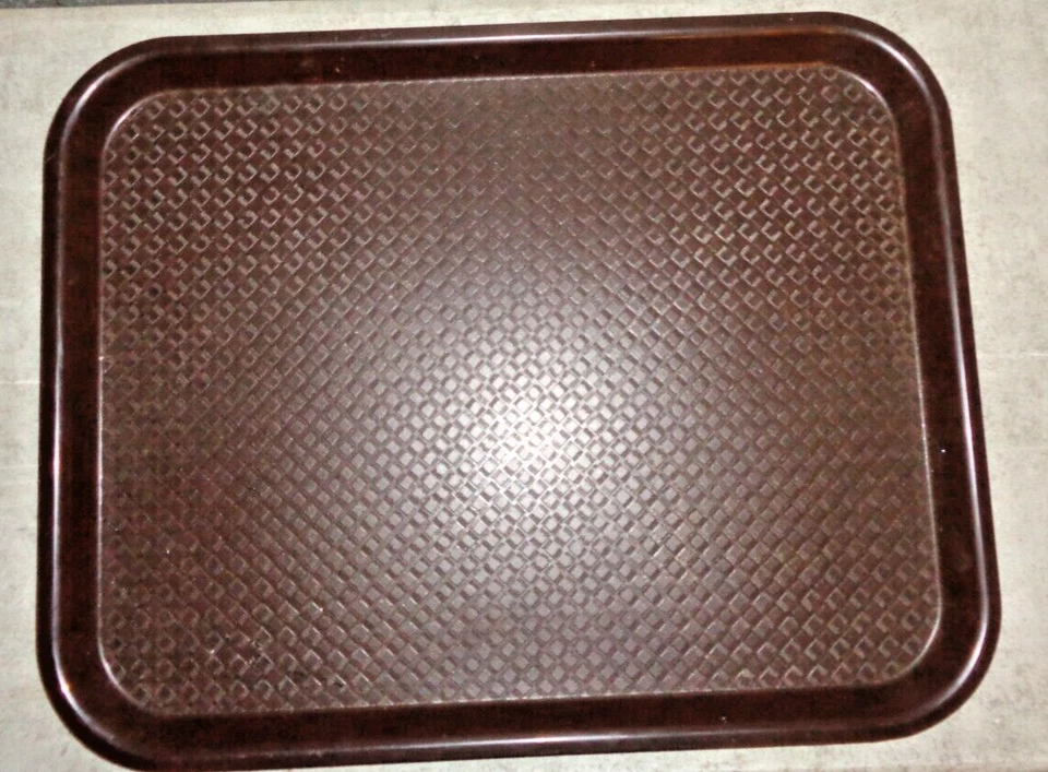 Vollrath 1418 Rectangle Brown Serving Tray 18x14 Vtg - Image 1 of 1