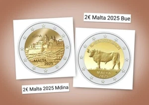 2 EURO MALTA 2025 FDC AUS ROLLE - MDINA UND OCHSE - - Bild 1 von 1