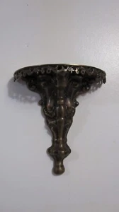 Metal Ornate Hollywood Regency Shelf India Brass Iron Half Moon Heavy Bronze - Picture 1 of 12