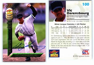 Autógrafo de Vic Darensbourg, Los Angeles Dodgers, Signature Rookies #100 (1994) - Imagen 1 de 1
