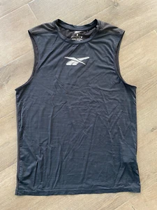 Camisa de rendimiento Activechill negra sin mangas Reebok para hombre-pequeña - Imagen 1 de 4