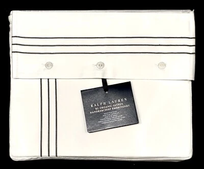 $215 NUEVO PAÑUELO DE SATÉN RALPH LAUREN HOME QUEEN 624TC GRAFITO Foto 1 de 3