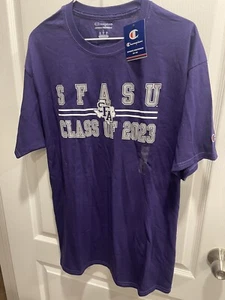 new SFA Lumberjacks Shirt Champion Men large purple Short Sleeve class of 2023 - Picture 1 of 6