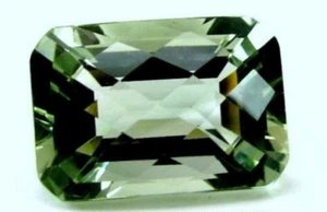 GREEN AMETHYST 7 x 5 MM EMERALD CUT CHECKERBOARD TOP AAA ALL NATURAL - Picture 1 of 1