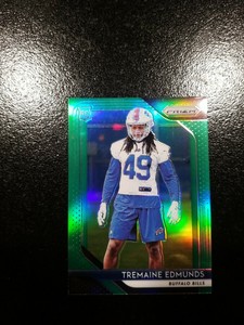 2018 Tremaine Edmunds prizm green parallel rookie #247 tiny mark were my pen is 