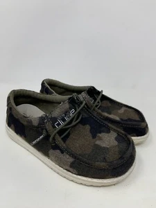 Hey Dude Wally Toddler Linen Camo Slip On Comfort Shoe Size US 10 EU 29 Children - Picture 1 of 9