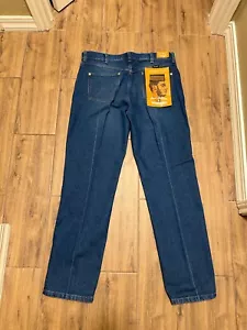 Pantalones de mezclilla Wrangler x Leon Bridges para hombre 36x32 pulgadas calce original lavado medio - Imagen 1 de 4