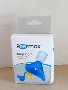 Peermax Drop Right 2 in 1 Eye Drop Guide + Wash Cup - Works with Most Bottles - Picture 1 of 5