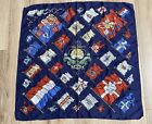 Hermes Scarf Shawl Pavois Blue Red multi flags Silk France Auth
