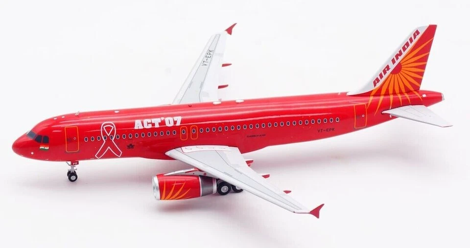 1:200 IF200 Air India (World Aids Day) Airbus A320 VT-EPK w/Stand - Image 1 of 4