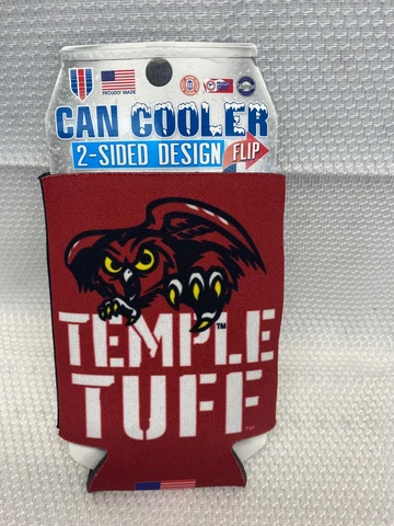 Temple University Two-Sided Can Cooler Cover